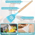 thumbnail image 4 of Kitchen Cooking Utensils Set, 12pcs Silicone Cooking Utensils Set, Wooden Handle Silicone Kitchen Gadgets Utensil Set (Colorful), Cooking Spoons for Nonstick Cookware, 4 of 9