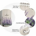 thumbnail image 5 of Shower Curtains Sets for Bathroom Decor Spring Purple Lavender on Beige LinenWaterproof Bathroom Curtain with Hooks,Watercolor Floralfor Bathroom Decor,60x72IN, 5 of 7