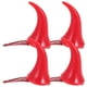 thumbnail image 4 of FELTECHELECTR 2 pares de pinzas para el pelo de cuerno rojo, bonitas horquillas para el pelo, para Halloween, modelaje, tocado, decoración navideña, horquillas para el pelo de niña (rojas), 4 of 4