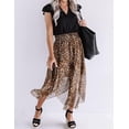 thumbnail image 4 of Women's Smocked Waist Leopard Skirt, 4 of 6