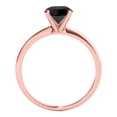 thumbnail image 4 of Maulijewels 1.50 Carat Round Black Diamond Prong Set Solitaire Ring In 10K Solid Rose Gold, Ring Size 8.5, 4 of 6