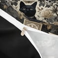 thumbnail image 4 of Homewish Skull Black Cat Twin Duvet Cover,Vintage Flowers Twin Bedding,Cream Black,Halloween Comforter Cover,Black Reversible,2pcs,1 Duvet Cover and 1 Pillowcase, 4 of 6