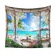 thumbnail image 1 of Tapiz de pared con diseño de ventana, 150 x 130 cm, microtela, fibra, 1 of 2