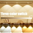 thumbnail image 2 of Rosnek Under Cabinet Lights 3-Color Dimmable LED Motion Sensor Light, Rechargeable Magnetic Wireless Under Counter Lighting for Kitchen Bedroom Closet Cupboard, 2 of 9