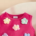 thumbnail image 4 of Toddler Baby Girl Outfits Summer Clothes Set Crochet Flower Fringe Sleeveless Top and Bell Bottom Pants Set Casual Toddler Outfit 6-9 Months, 4 of 7