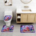 thumbnail image 2 of Intensa-Mente Juego de 3 alfombras de baño de coral fleece: tapete de baño + alfombra de inodoro en forma de U + funda de tapa de inodoro en forma de O, 2 of 6