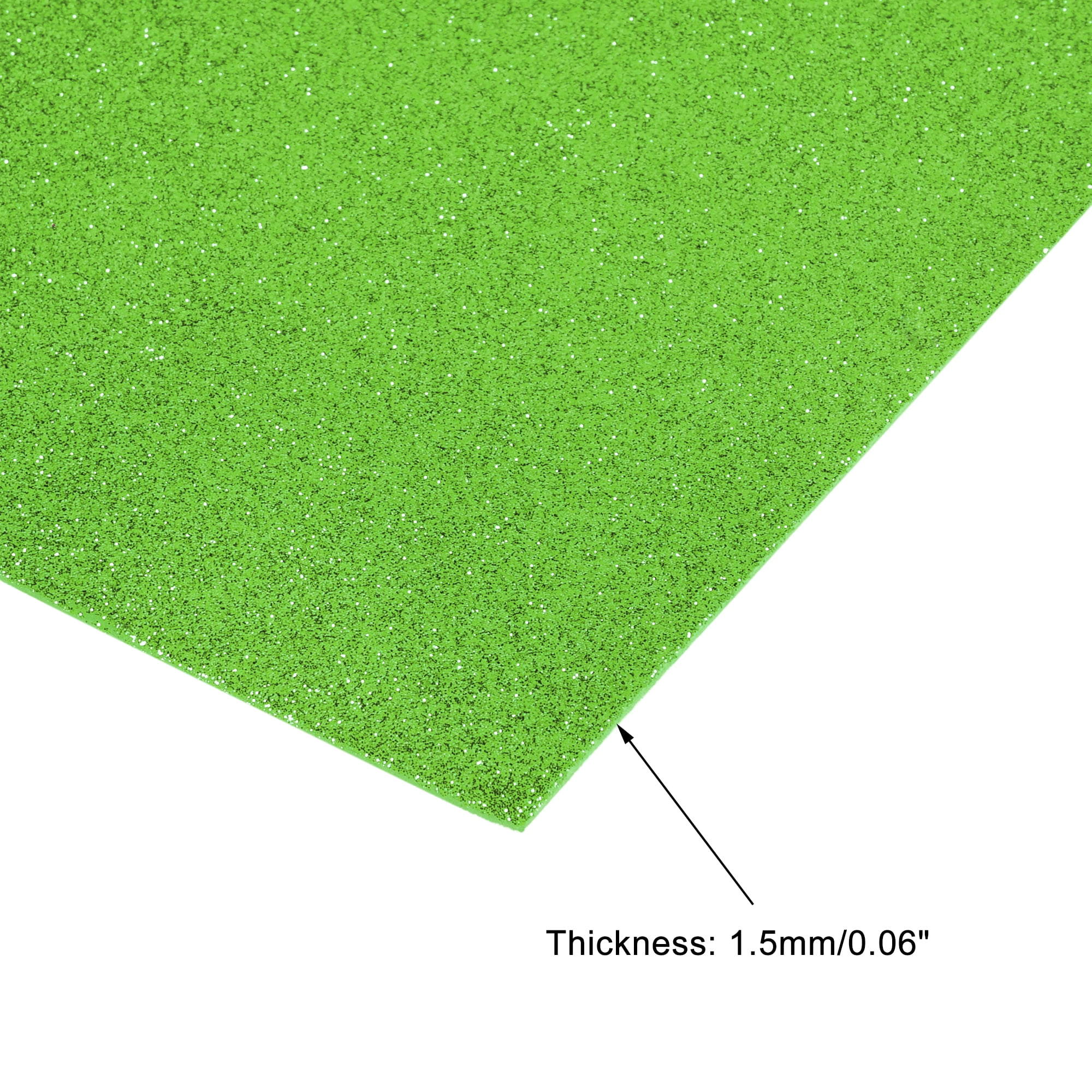 Uxcell Light Green Shiny EVA Foam Sheets 23.6x15.7in 1.5mm Thick for Crafts DIY 6 Pcs