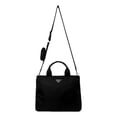 thumbnail image 2 of Prada Vela Re-Nylon Black Tote Bag Triangle Logo Crossbody with Pouch, 2 of 4