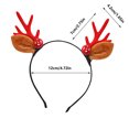 thumbnail image 3 of Diadema Navidad de Cuernos de Ciervo Rojo - Accesorio festivo de plástico para el cabello en fiestas navideñas, 23,5 x 15 cm, 3 of 5