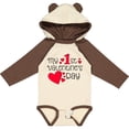 thumbnail image 3 of Inktastic My First Valentines Day Red Hearts Boys or Girls Long Sleeve Baby Bodysuit, 3 of 5