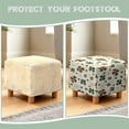thumbnail image 6 of Jiueut Green Shamrock Leopard Print Square Ottoman Cover, Folding Storage Stool Slipcover Washable Furniture Protector with Elastic Bottom St.Patrick's Day Decor, 6 of 7