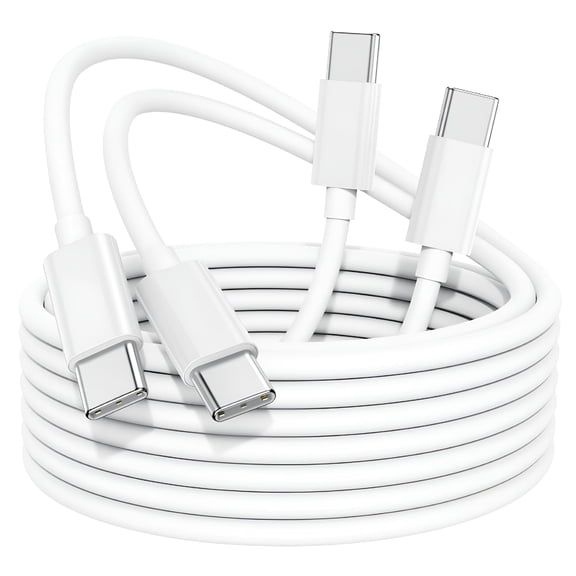 GJX 2026 New 100W/5A Usb C to Usb C Cable [2Pack/6.6Ft], Replacement Type C Charger Cord for Macbook Pro, Macbook Air, Ipad Pro/Air, Compatible with All Pd Usb C Chargers