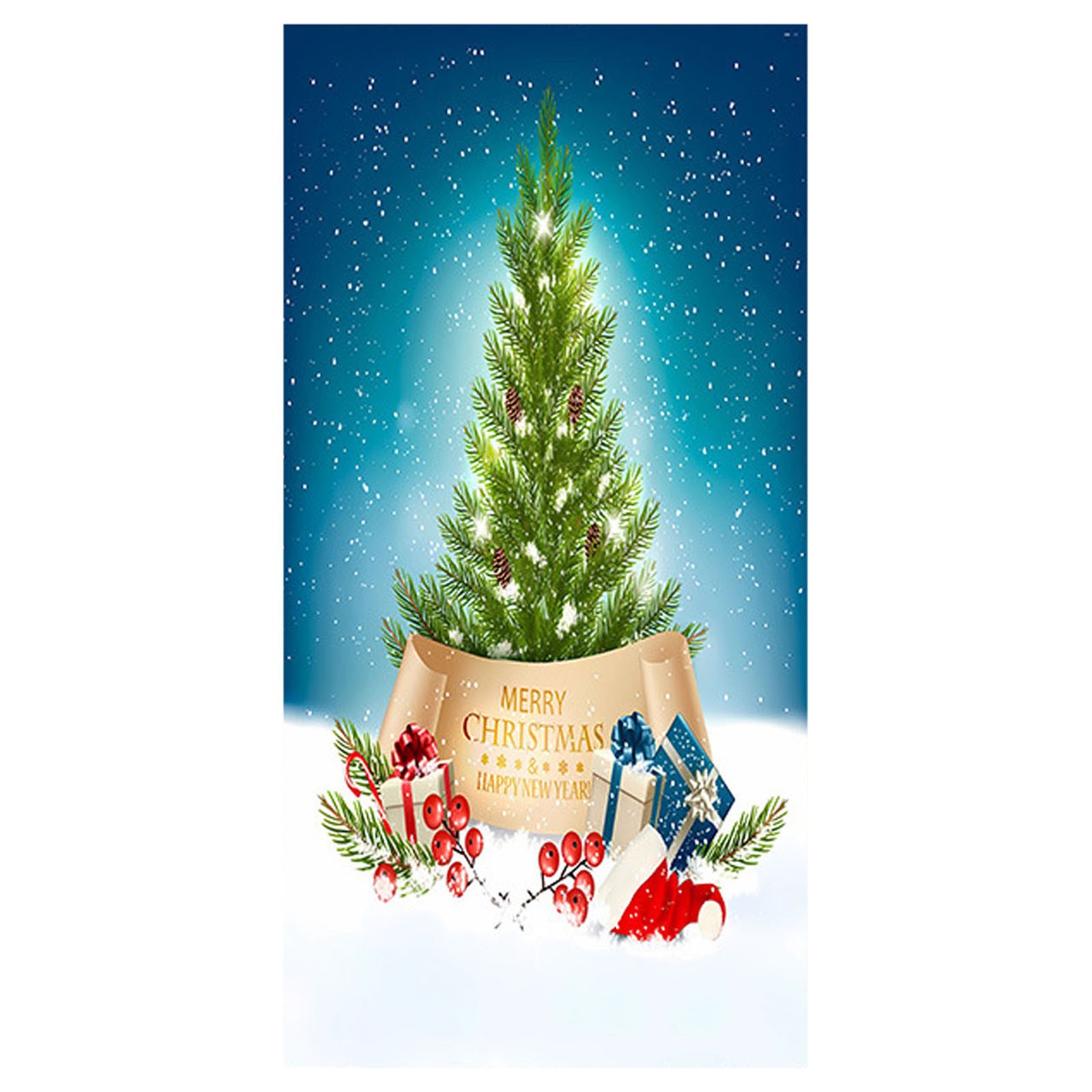 ASEIDFNSA Christmas Decorations Christmas Door Cover Hanging Cloth Holiday Party Layout Scene Background Cloth for Xmas Holiday Party Supplies Christmas Decorations Outdoor Black