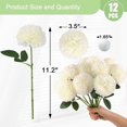 thumbnail image 2 of Flores artificiales de crisantemos Hananona, 12 unidades, blancas, 2 of 8