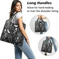 thumbnail image 2 of 5 Pack Foldable Shopping Bag,Halloween Skeleton Coffin Pattern Reusable Grocery Bags with Pockets,Large Reusable Tote Bags with Handles Waterproof & Lightweight, 2 of 6