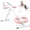 Pink, variant on Adjustable Ab Machine for Stomach Workout, Core Workout Equipment for Home Gym, Ab Trainer with 2 Incline & 5 Height Levels, Knee & Elbow Protection, 440LBS, LCD Display, Foldable
