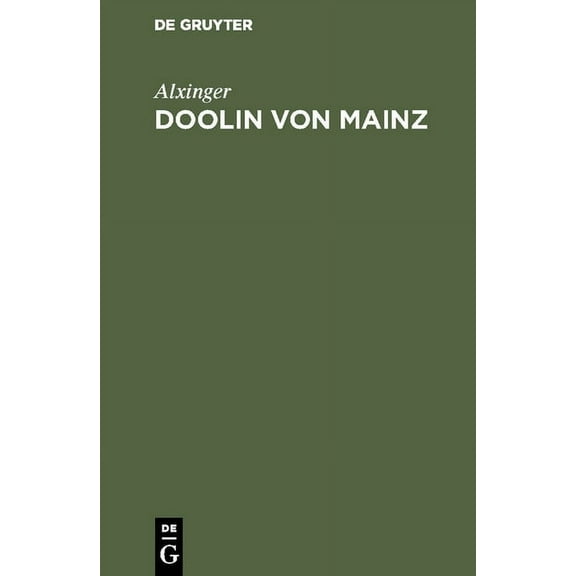 Doolin von Mainz, (Hardcover)