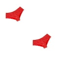 thumbnail image 3 of Jumpingount Bragas con letras para mujer, ropa interior cómoda, calzoncillos sin costuras, cintura baja, lencería transpirable para mujer, Rojo L 2piezas, 3 of 6