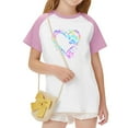 thumbnail image 6 of Sentuca Girls Graphic Tees, Valentines Day Short Sleeve Tees, Cute Soft Crewneck Shirts Size 7 Years, 6 of 8