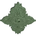thumbnail image 3 of 67 1/4"W x 43 3/8"H x 4"ID x 2"P Melchor Diamond Ceiling Medallion (Fits Canopies up to 4"), Hand-Painted Athenian Green, 3 of 5