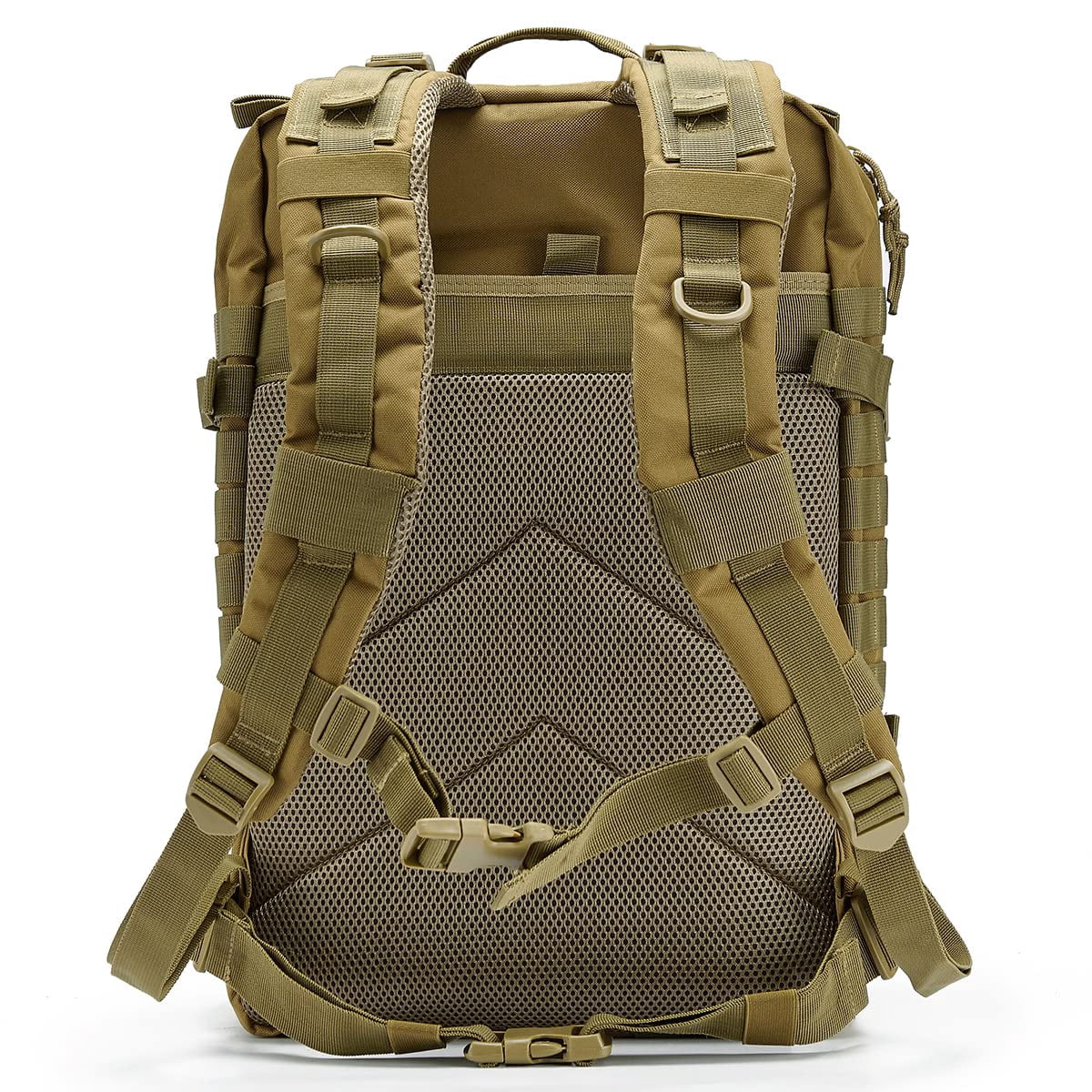 QT&QY 45L Molle Hiking Backpack for Men, Heavy-Duty 900D Outdoor Travel Daypack & Camping Work Bag