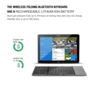 Keyboard, Bluetooth Keyboard Touchpad Foldable Tri-fold Wireless For