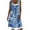Blue, variant on YANHAIGONG Summer Dresses for Women .2025,Women Mini Dresses for Summer Plus Size Party, Fashion Women's Casual Round Neck Floral Printing A-Line Fake Two-Piece Sleeveless Dress