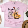 thumbnail image 1 of The Lord Is My Strength Christian Guitar Scripture T-Shirt, Light Pink, Size M, 1 of 6