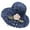 Navy, variant on Fascinators Hats for Women Tea Party Easter Crochet Straw Hat With Ruffle Detail Crochet Hats for Women Summer Beach Hand Woven Sun Hat