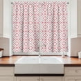 thumbnail image 2 of Ambesonne Pink Kitchen Curtains, Vintage Triangles, 55"x39", Pink and White, 2 of 3