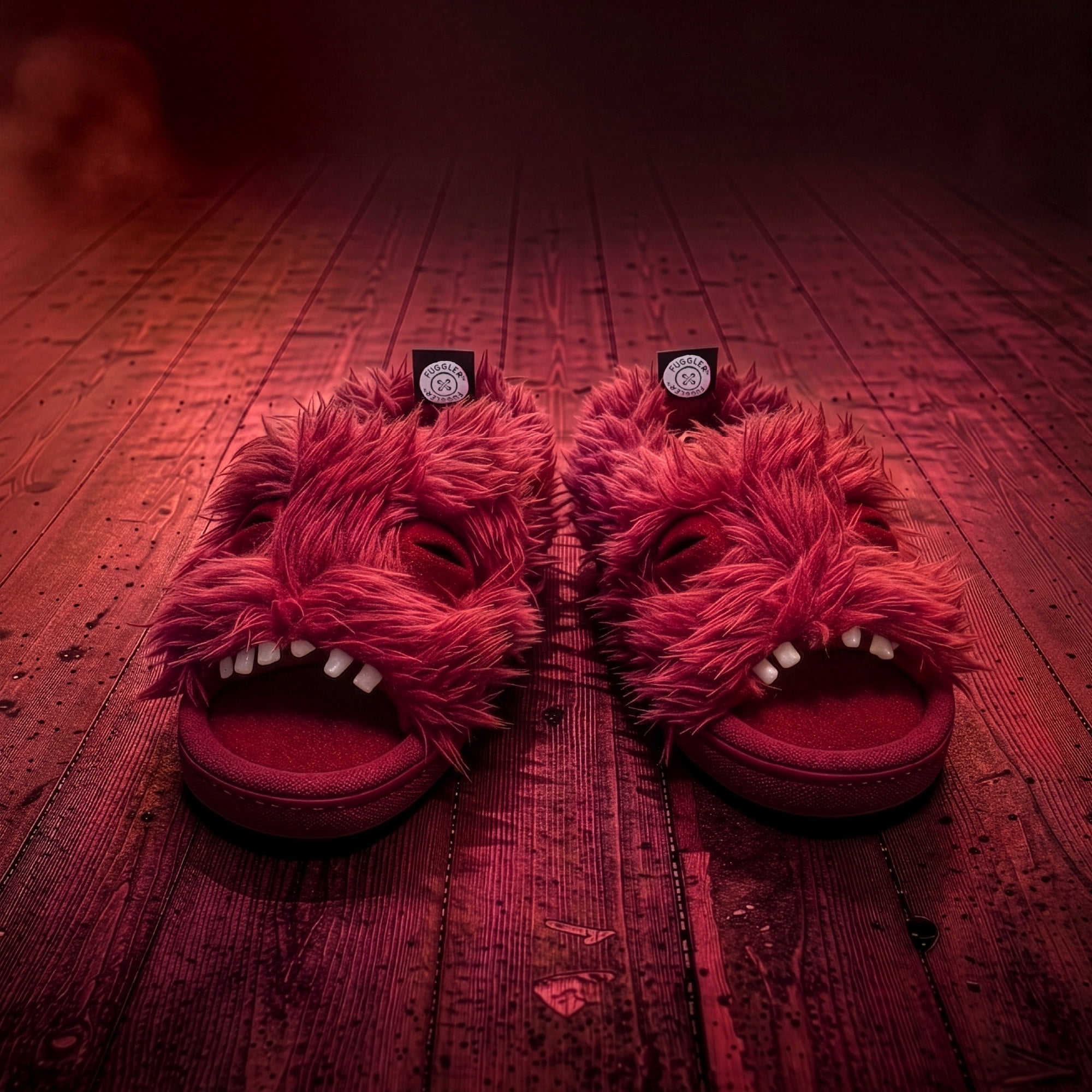 Fuggler Unisex Wide Eyed Weirdo Plush Slippers