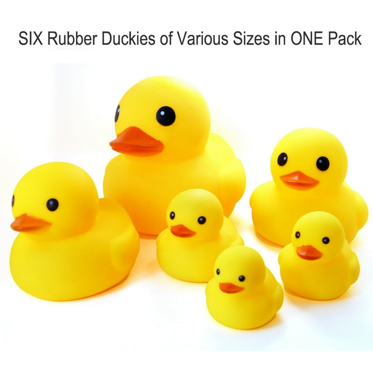 Novelty Place Rubber Duck Family Pack Ducky Baby Bath Toy for Kids (Pack of 6)