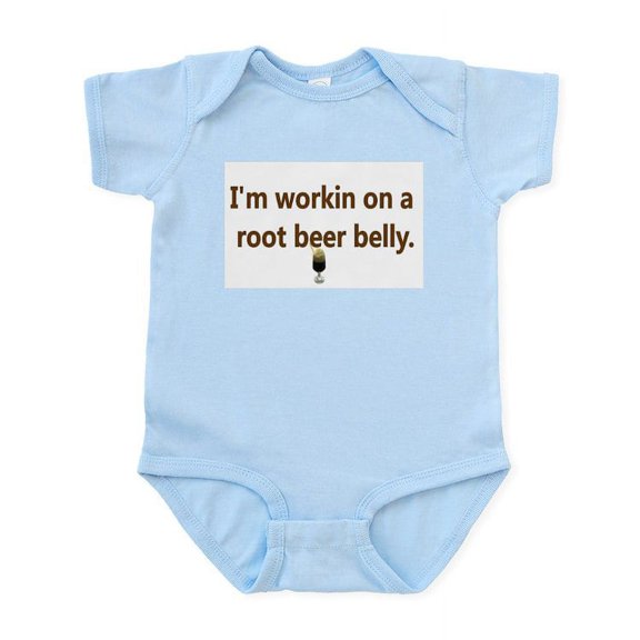 CafePress - Root Beer Belly Infant Bodysuit - Baby Light Bodysuit, Size Newborn - 24 Months