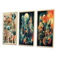 thumbnail image 3 of Designart "Mid Century Innovations Green and Orange II" Modern Midcentury Framed Wall Art Set Of 3 - Green Midcentury Frame Canvas Set For Living Room Decor, 3 of 6