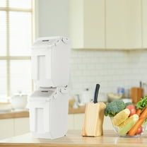 VEVOR Mobile Ingredient Bin Storage Container 2 x 15L Capacity Slant Top White