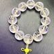 thumbnail image 3 of Pulsera de mantra de seis caracteres con cristales blancos esmerilados y letras bronceadas Pulsera de mantra Daming, 3 of 6