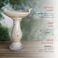 thumbnail image 2 of Alpine Corporation Light Brown Antique Ceramic Bird Bath with Two Birds, 2 of 5