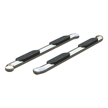 ARIES S224053-2 4-Inch Oval Polished Stainless Steel Nerf Bars, Select Chevrolet Silverado, GMC Sierra 1500, 2500, 3500 HD Crew Cab Fits select: 2021 GMC SIERRA K1500 SLT, 2020 GMC SIERRA C1500 SLT