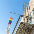 thumbnail image 3 of 40 Inch Rainbow Windsock Bright Colorful Striped Windsock LGBT Garden Decoration Flag Rainbow Long Tail, 3 of 8