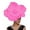 Hot Pink, variant on Tittly Wide Brim Hats Western Hat Hat For Women Wedding Flower Mesh Hair Clip Tea Headband Hats for Women Visor Hats Black One Size