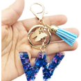 thumbnail image 4 of ORUYROP Initials Letter Keychain Blue Tassel Butterfly Pendant for Women Girls Wallet Backpack Purses, 4 of 4