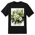 thumbnail image 2 of Plus Size Shirt for Women Black Tops for Women Oversized Short Sleeves Shirt for Women White Roses2 T Shirt Crewneck Shirt for Women L, 2 of 5