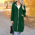 thumbnail image 6 of Vibrex Women Casual Zip up Hoodies Sweatshirt Long Hoodie Jacket Oversized Fall Winter Coats Fashion Women's Solid Color Long Coat Classic Slim Overcoat with Pocket Lightweight Cardigans for Women, 6 of 9