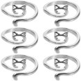 thumbnail image 1 of 6Pcs Alloy Crochet Rings Decorative Ring Type Knitting Tools Knitting Loops Knitting Rings, 1 of 2