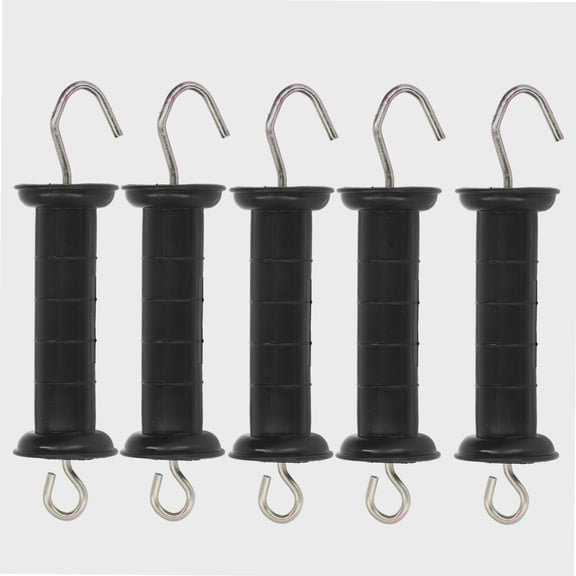 5-Pack Insulated Electric Fence Pull Handle with Metal Hook, Electric Fence Handle Insulated Door Handle for Farm Ranch