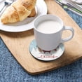 thumbnail image 5 of GZHJMY Christmas Snowman Round Coaster, 4 Pcs Heat Resistant Absorbent Drink Coaster for Kitchen Bar Cafe Decor, 5 of 7