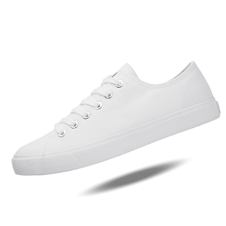 

Fear0 Unisex True to Size All White Casual Canvas Sneakers Shoes for Womens 8 B US Women