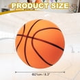 thumbnail image 2 of Balón de Baloncesto Silencioso Uxcell Tamaño 5 (8.3"), Sin Ruido, Balón de Baloncesto de Espuma de Alta Densidad para Dribles Silenciosos en Interiores con Bolsa de Red, Naranja, 2 of 6