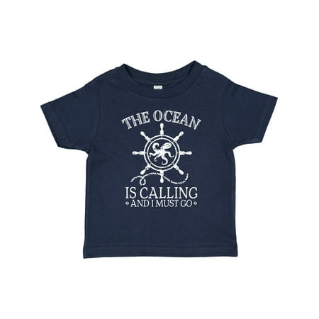 

Inktastic Ocean is Calling Cute Nautical Octopus Gift Toddler Boy or Toddler Girl T-Shirt