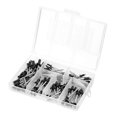 thumbnail image 3 of Paquete de 120 Remaches ciegos de Aluminio plateados M2.4/M3.0/M3.2/M4 kit surtido de Remaches de cabeza abovedada con sujetadores con caja Yuxing, 3 of 5